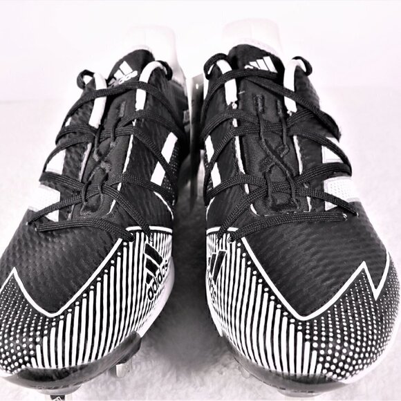Adidas Afterburner 7 Baseball Cleats Black-White EG5633 SIZE 7.5 (NWT) - Picture 1 of 10